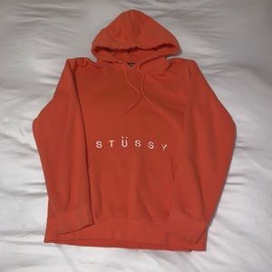 orange stussy hoodie
